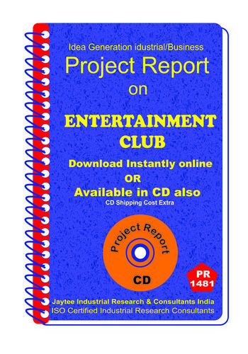 Entertaiment Project Reports