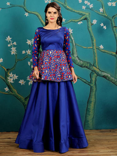 Navy Blue Girls Gown