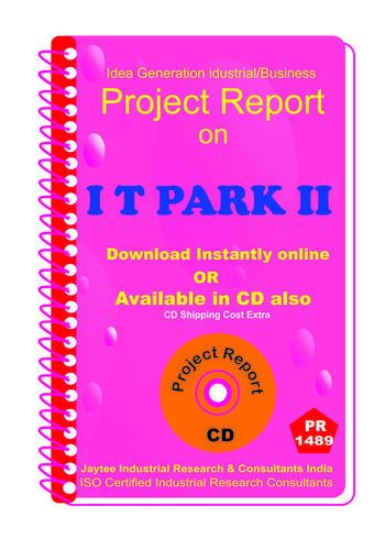 I T Park establishment Project Report eBook