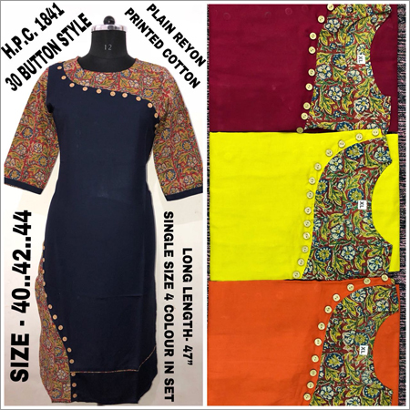 Ladies Printed Cotton Kurtis