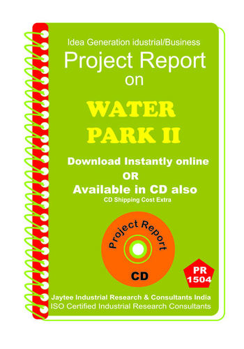 Water Park establishment Project Report eBook