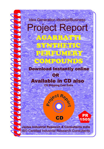 Agarbatti Synthetic Perfumery Compounds manufacturing eBook