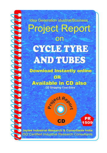 Cycle Tyre and Tubes manufacturing Project Report eBook
