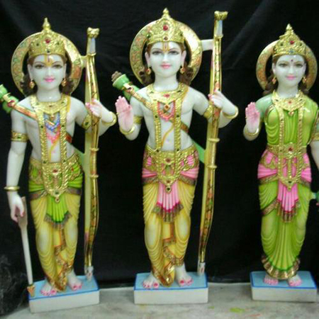 Marble Lord Ram Darbar Statue