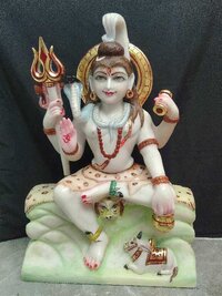 Lord Shiva Statue - Marble Type: White Marble
