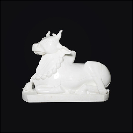 White Marble Nandi Statue