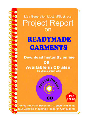 Ready Made Garments manufacturing project Report eBook