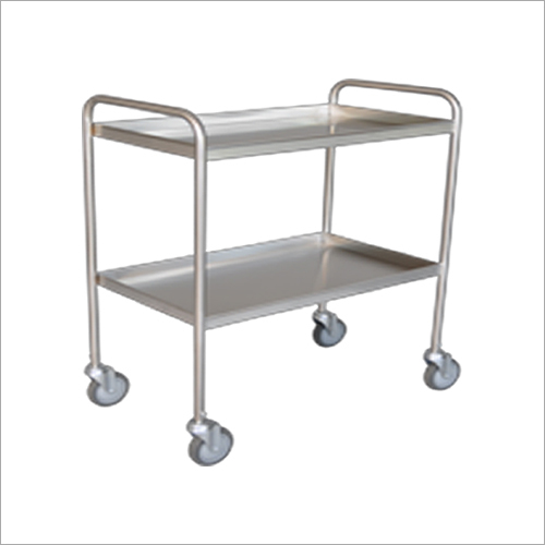 Instrument Trolley - Stainless Steel, 750x500x850 mm | Durable, Mobile, Rustproof, Two Shelves, 50kg Capacity, Swivel Wheels