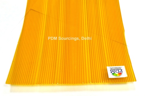 Polycarbonate Plain Wave Sheet - 2mm Thickness, 3-7 Feet Width, 100 Feet Length, Clear & Color Options | UV Protected, Flexible & Durable, 100% Virgin Material