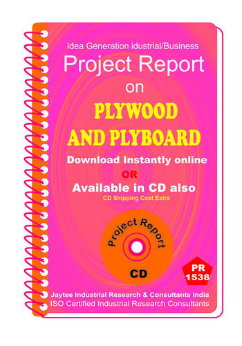 Plywood and Plyboard manufacturing Project Report eBook