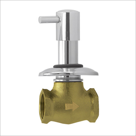 Brass Flush Cock Heavy Body With Wall Flange