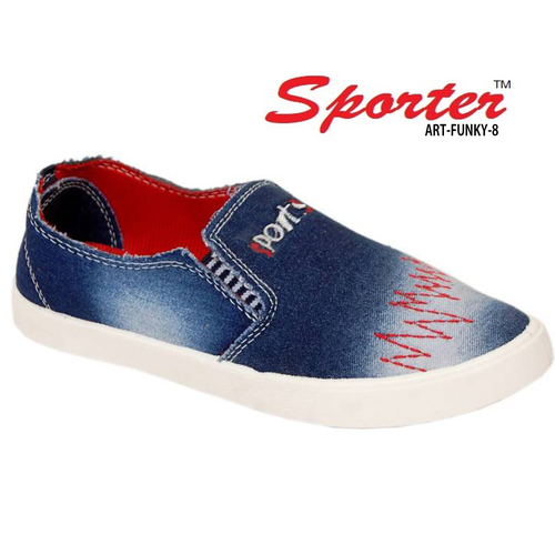 Sporter Men/Boys Denim Blue Funky-8 Loafers & Moccasins