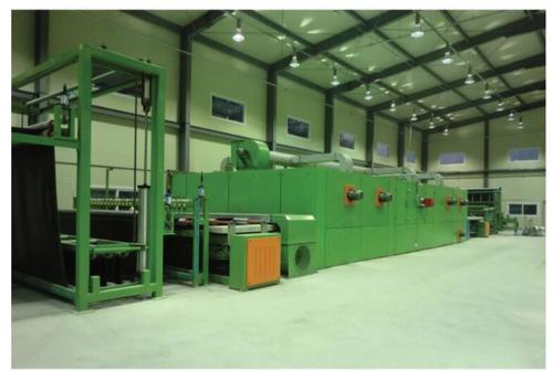 Artificial Turf Gumming & Drying Production Line - 4.2m Effective Fabric Width, 6.5m/m Synchronous Speed | CE Certified, New Equipment, Advanced Units Include Unwinding, Coating, Foaming, and Winding