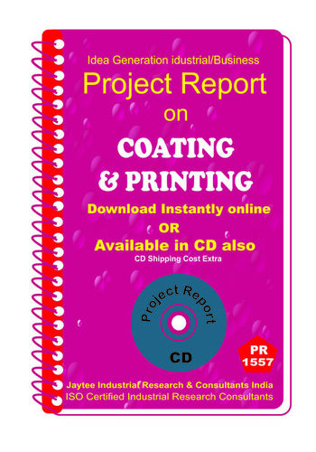 Coating and Printing Type B manufacturing Project Report eBook