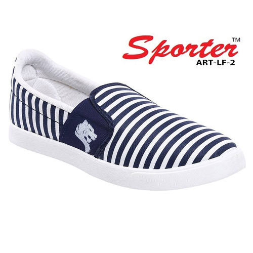 Sporter Men/Boys Canvas Blue-FL-2 Loafers & Moccasins - Canvas, Rubber Sole, Various Sizes | Breathable, Lightweight, Slip-On Design