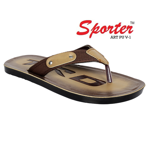Sporter Men/Boys PU Brown Flip-Flop & Slipper