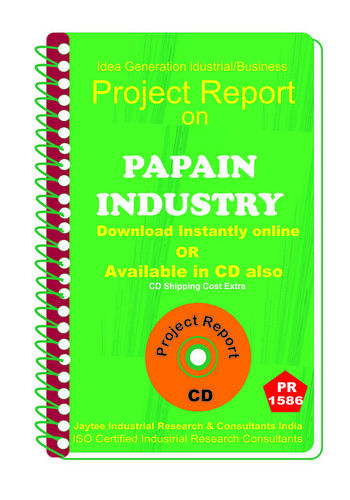 Papain Industry manufacturing Project Report eBook