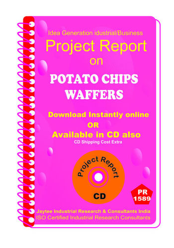 Potato Chips Waffers manufacturing Project Report eBook