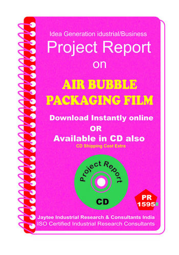 Air Bubble Packaging Film Manufacturing Project Report Ebook