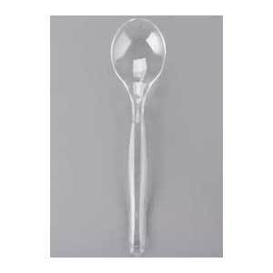 Plastic Spoons - Food Grade Engineered Plastic, Transparent Design | Ideal for Hot Sweets, Smooth Edges, Eco-Friendly for Parties & Restaurants