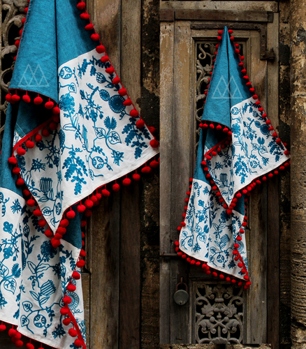 Blue Long Scarves