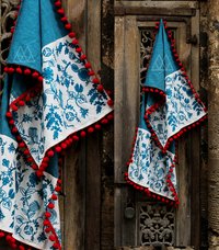 Blue Long Scarves