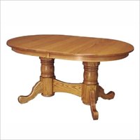 Oval Dining Table - Oak Wood, 72x42x30 Inches | Classic Appeal, Durable Build, Easy Assembly, Stylish Double Pedestal Base, Seats 8-10