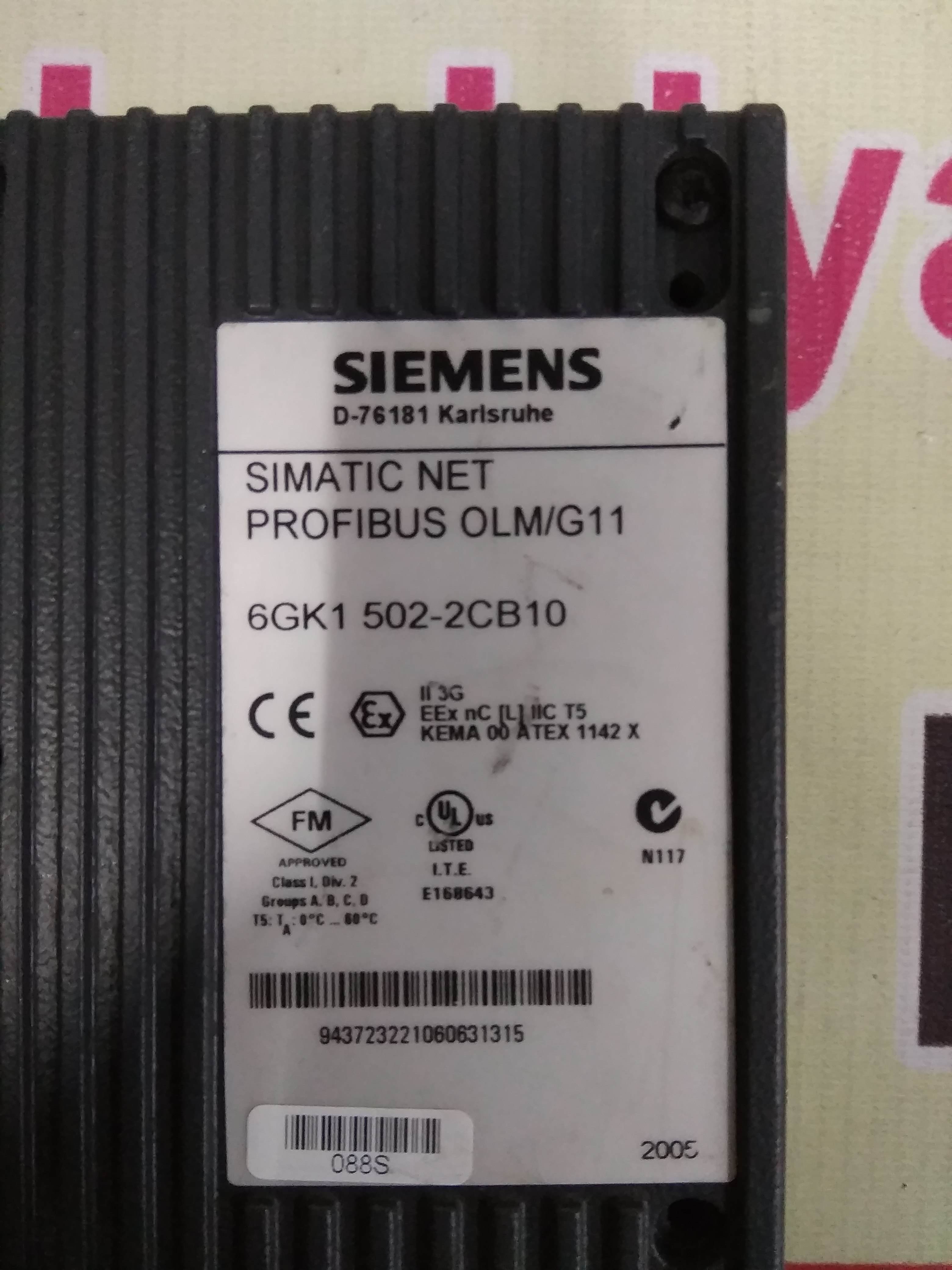 SIEMENS SIMATIC PROFIBUS OLM/G11 MODULE  6GK1 502-2CB10