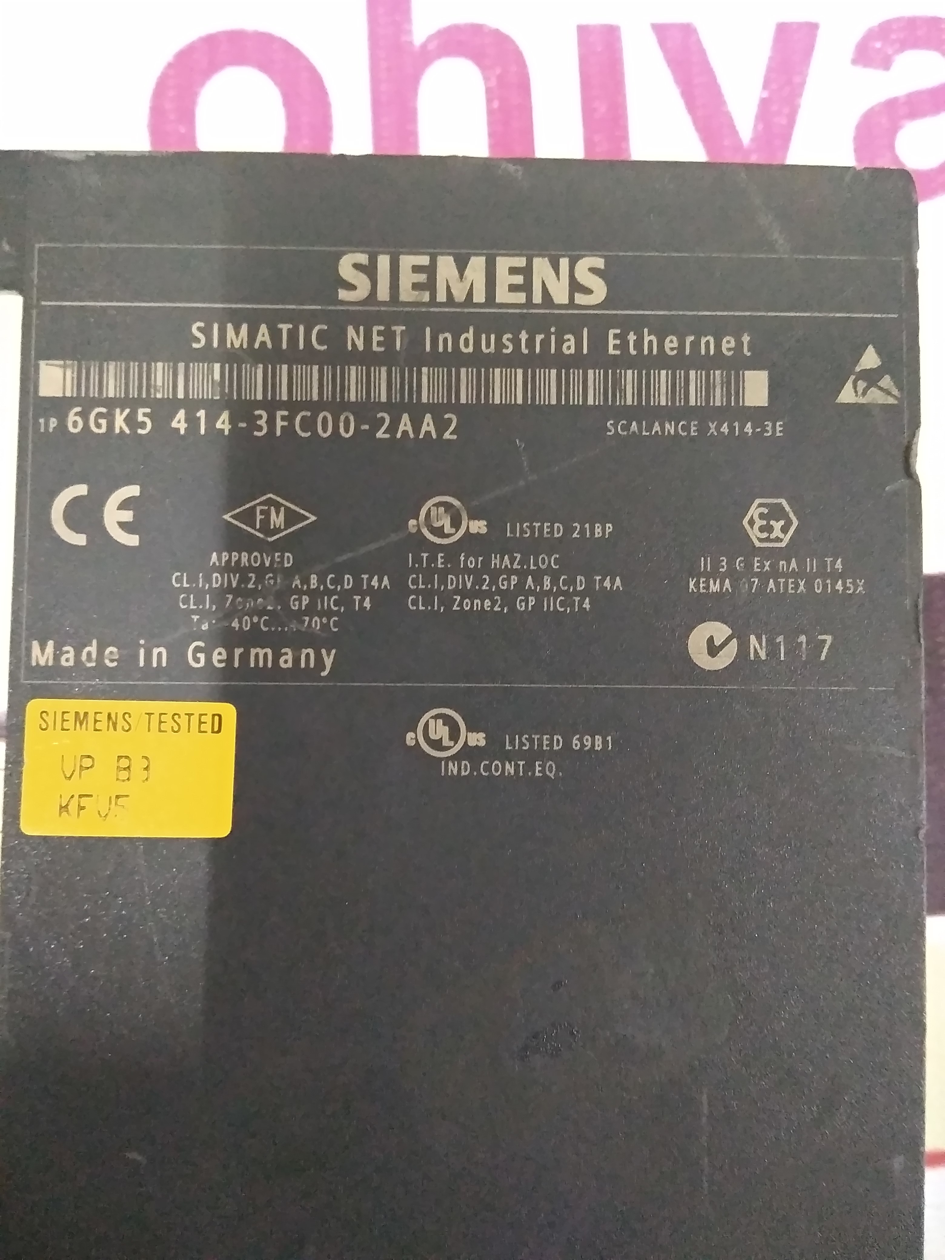 SIEMENS SCALANCE X-400 MODULE  6GK5 414-3FC00-2AA2