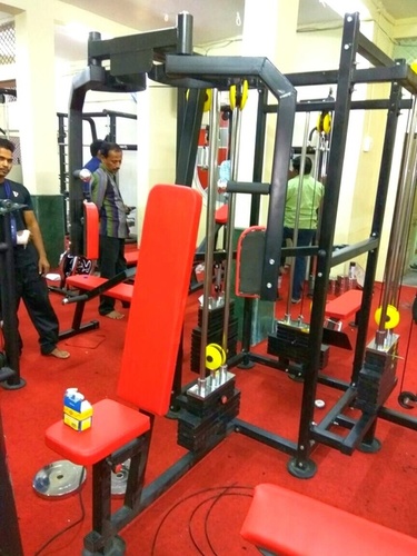 MULTI STATION - Steel 12 Gauge 2000x1500x2200 mm | Black, Durable, Heavy-Duty, Multi-Station, Multiple Exercises for Strength Training