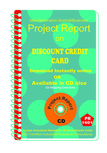 Discount Credit Card Project Report eBook