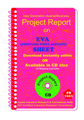 Eva (Ethylene Vinyl Acetate) Sheet manufacturing eBook
