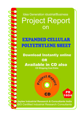 Expanded Cellular Polythylene Sheet manufacturing eBook