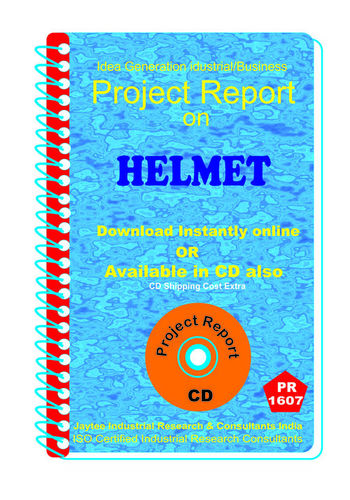 Helmet II manufacturing Project Report eBook