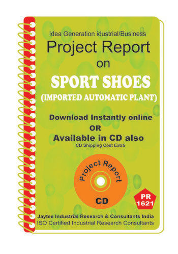 project report on shoes