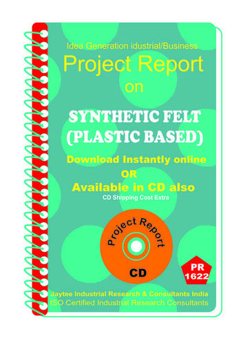Synthetic Felt (Plastic Based) manufacturing eBook