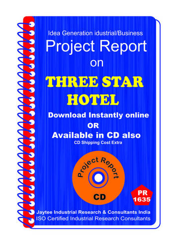 Three Star Hotel III Establishment Project Report eBook