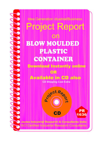 Blow Moulded Plastic Container Project Report eBook