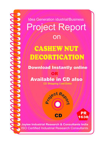 Cashew Nut Decortication Project Report eBook