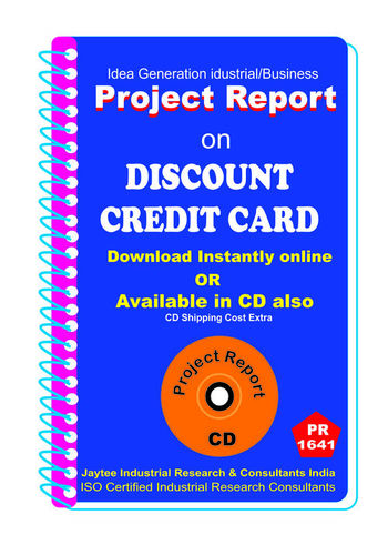 Discount Credit Card Project Report eBook