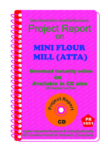 Mini Flour Mill (Atta) manufacturing Project Report eBook
