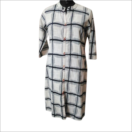 Ladies Check Print Kurti