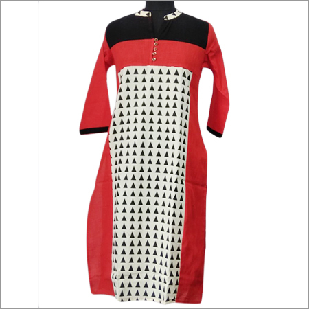 Long Sleeves Printed Kurti