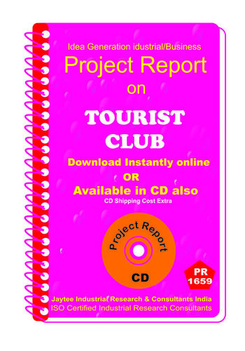 Tourist Club Part C establishment Project Report eBook