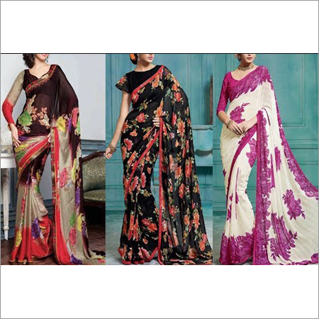Floral Printed Saree