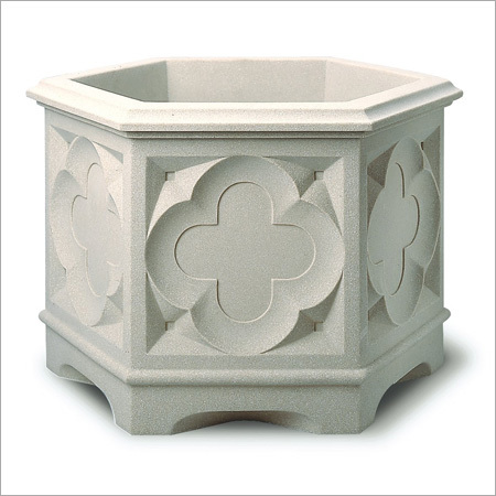 Hexagonal Sand Stone Flower Pot