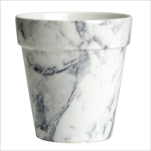 White Marble Plain Pot