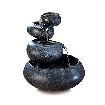 Black Stone Bowl Base Fountain