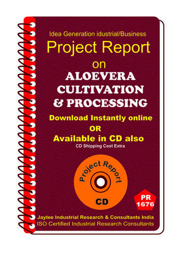 Ayurvedic Indst. Project Reports