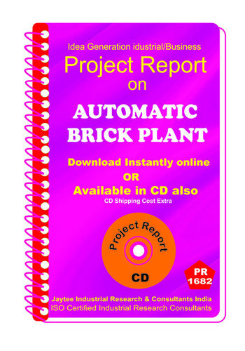 Automatic Brick Plant Part C establishment eBooK